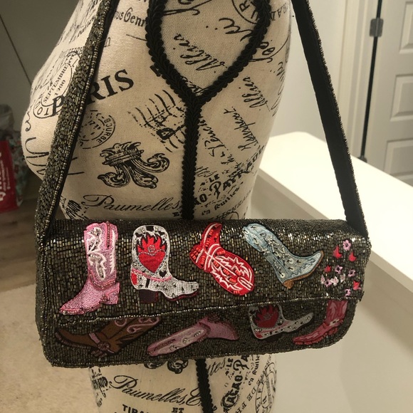 Chic Embellished Shoulder Bag with Boot Designs - Picture 15 of 16